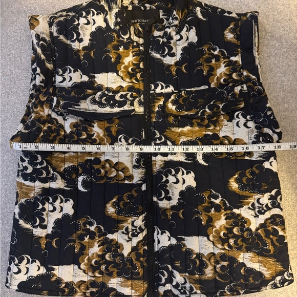 Scotch & Soda Black and Gold Patterned Vest Casual - Picture 7 of 8